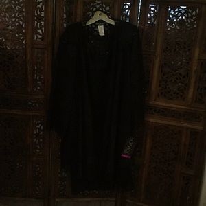 Sexy black dress with sheer jacket